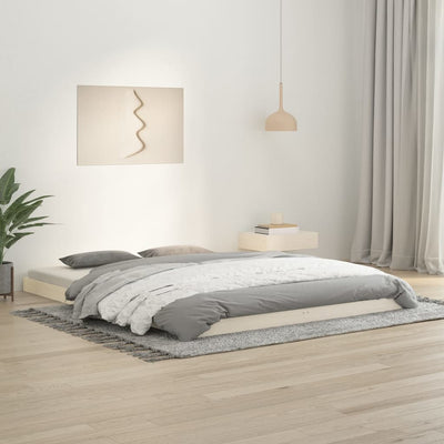 vidaXL Bed Frame without Mattress Black 150x200 cm Solid Wood Pine