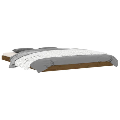 vidaXL Bed Frame without Mattress Black 150x200 cm Solid Wood Pine
