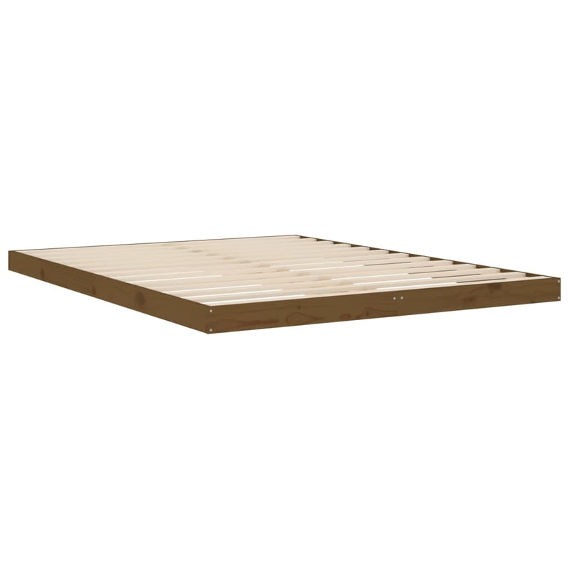 vidaXL Bed Frame without Mattress Black 150x200 cm Solid Wood Pine