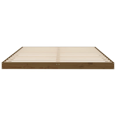 vidaXL Bed Frame without Mattress Black 150x200 cm Solid Wood Pine