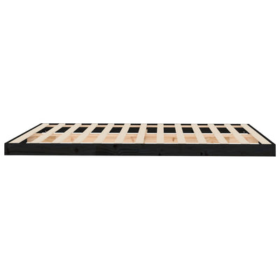 vidaXL Bed Frame without Mattress Black 150x200 cm Solid Wood Pine