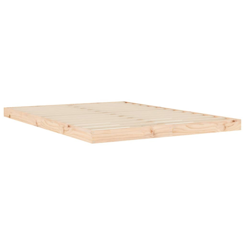 vidaXL Bed Frame without Mattress Black 135x190 cm Solid Wood Pine