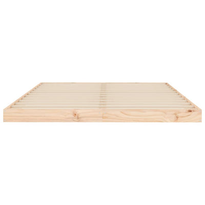 vidaXL Bed Frame without Mattress Black 135x190 cm Solid Wood Pine