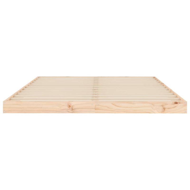 vidaXL Bed Frame without Mattress Black 135x190 cm Solid Wood Pine