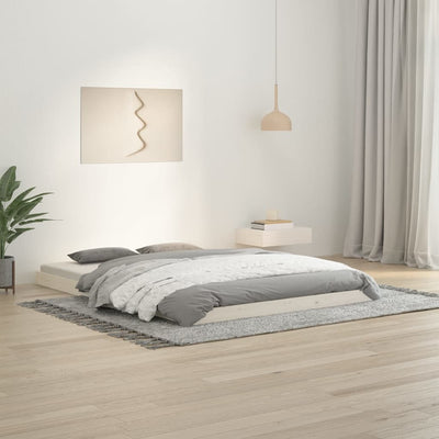 vidaXL Bed Frame without Mattress Black 135x190 cm Solid Wood Pine