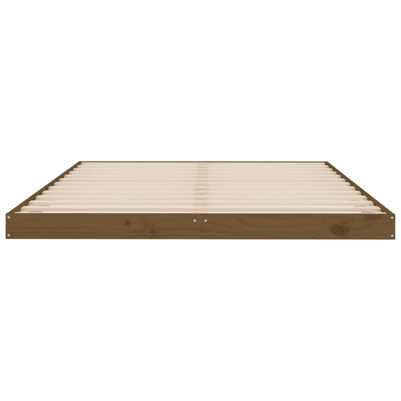 vidaXL Bed Frame without Mattress Black 135x190 cm Solid Wood Pine