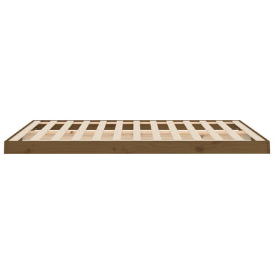 vidaXL Bed Frame without Mattress Black 135x190 cm Solid Wood Pine