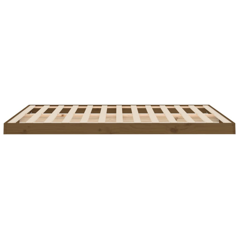 vidaXL Bed Frame without Mattress Black 135x190 cm Solid Wood Pine
