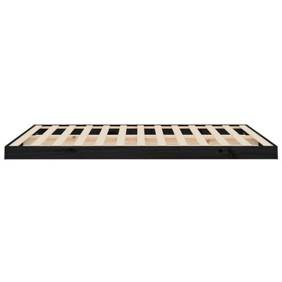 vidaXL Bed Frame without Mattress Black 135x190 cm Solid Wood Pine