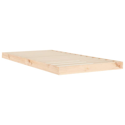 vidaXL Bed Frame without Mattress White 90x190 cm Solid Wood Pine