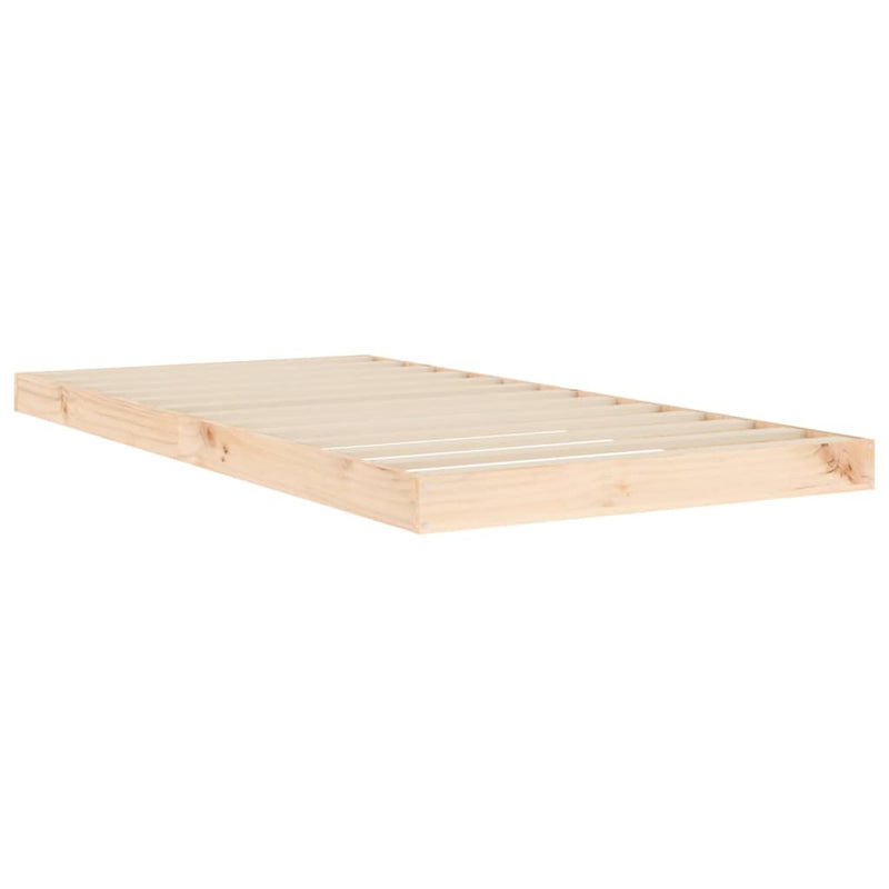 vidaXL Bed Frame without Mattress White 90x190 cm Solid Wood Pine