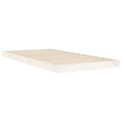 vidaXL Bed Frame without Mattress White 90x190 cm Solid Wood Pine
