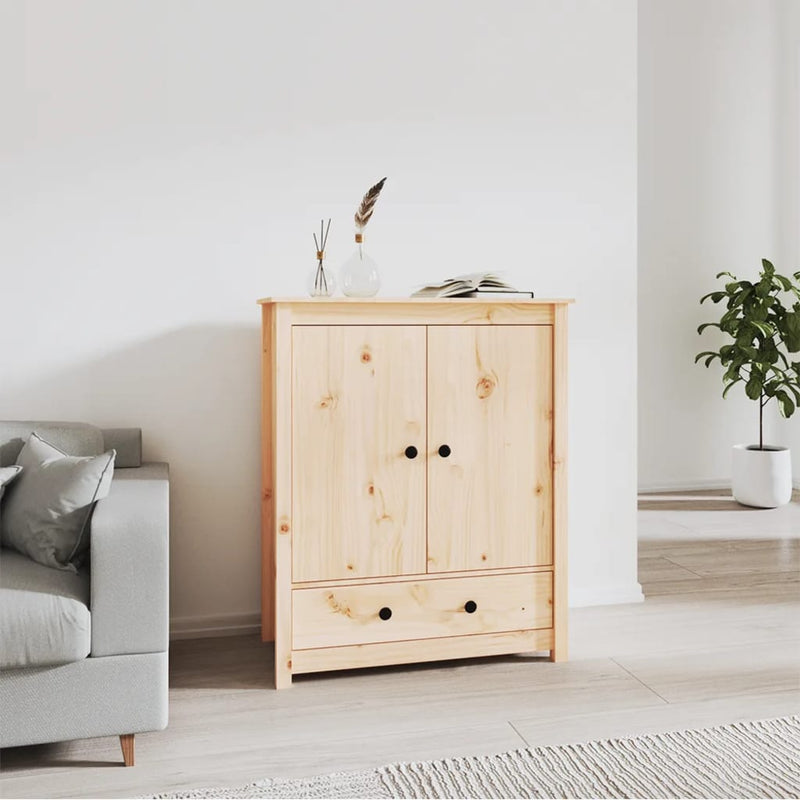 vidaXL Highboard White 83x41.5x100 cm Solid Wood Pine