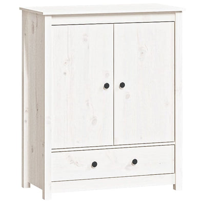 vidaXL Highboard White 83x41.5x100 cm Solid Wood Pine
