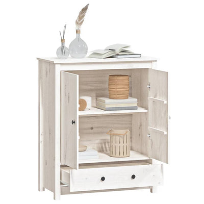 vidaXL Highboard White 83x41.5x100 cm Solid Wood Pine