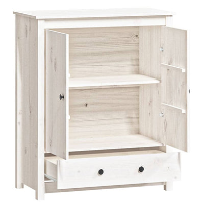vidaXL Highboard White 83x41.5x100 cm Solid Wood Pine