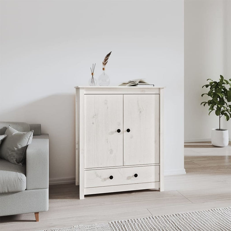 vidaXL Highboard White 83x41.5x100 cm Solid Wood Pine