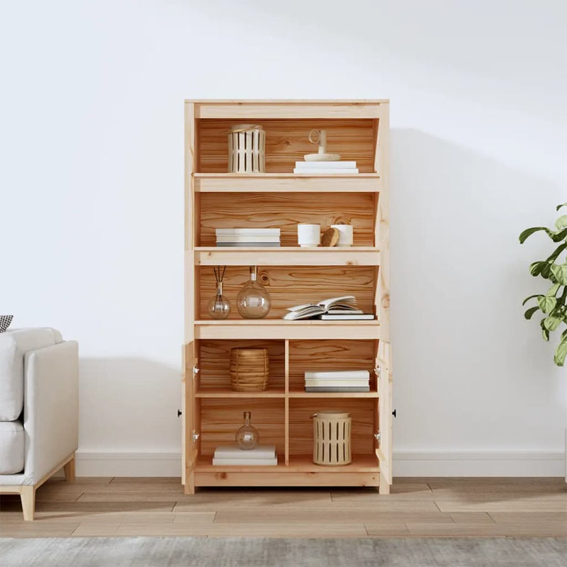 vidaXL Highboard 80x35x154 cm Solid Wood Pine