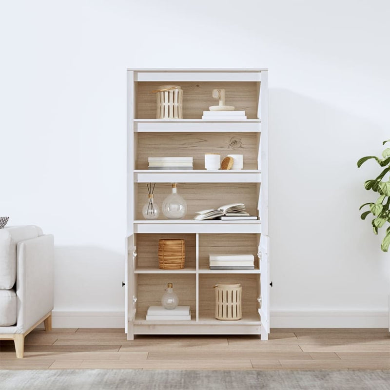 vidaXL Highboard 80x35x154 cm Solid Wood Pine