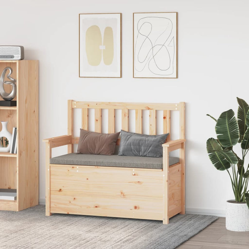 vidaXL Bench 112.5x51.5x96.5 cm Solid Wood Pine