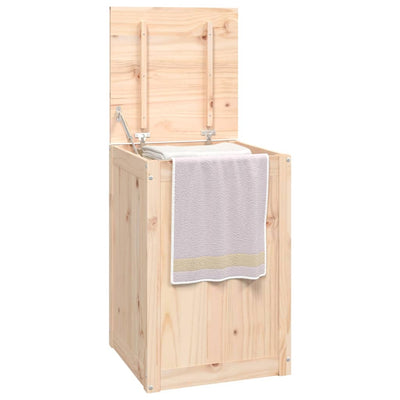 vidaXL Laundry Box 44x44x66 cm Solid Wood Pine