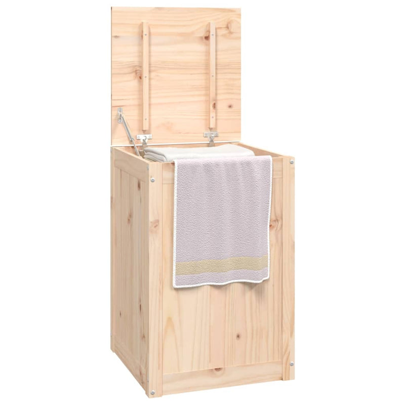 vidaXL Laundry Box 44x44x66 cm Solid Wood Pine
