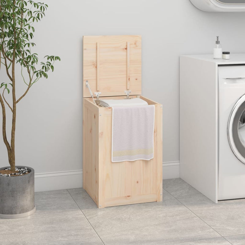 vidaXL Laundry Box 44x44x66 cm Solid Wood Pine