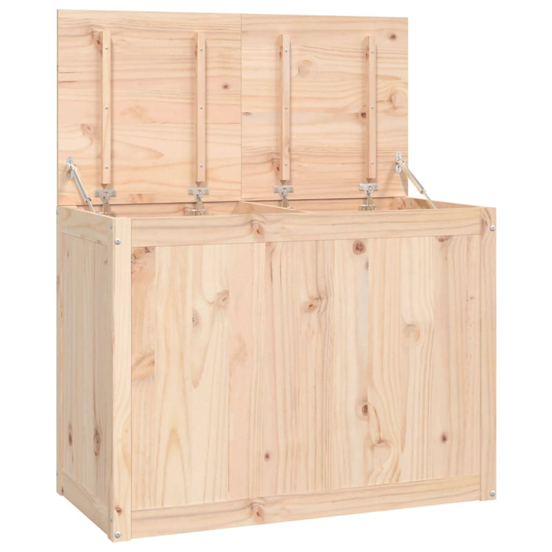 vidaXL Laundry Box 88.5x44x66 cm Solid Wood Pine