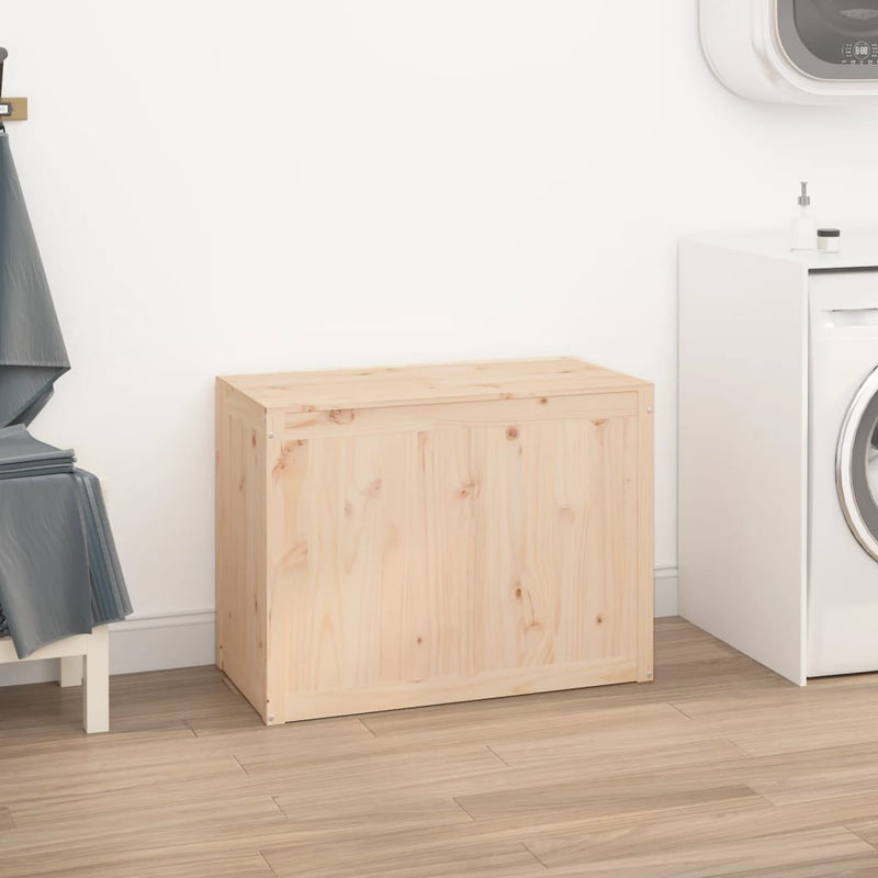 vidaXL Laundry Box 88.5x44x66 cm Solid Wood Pine