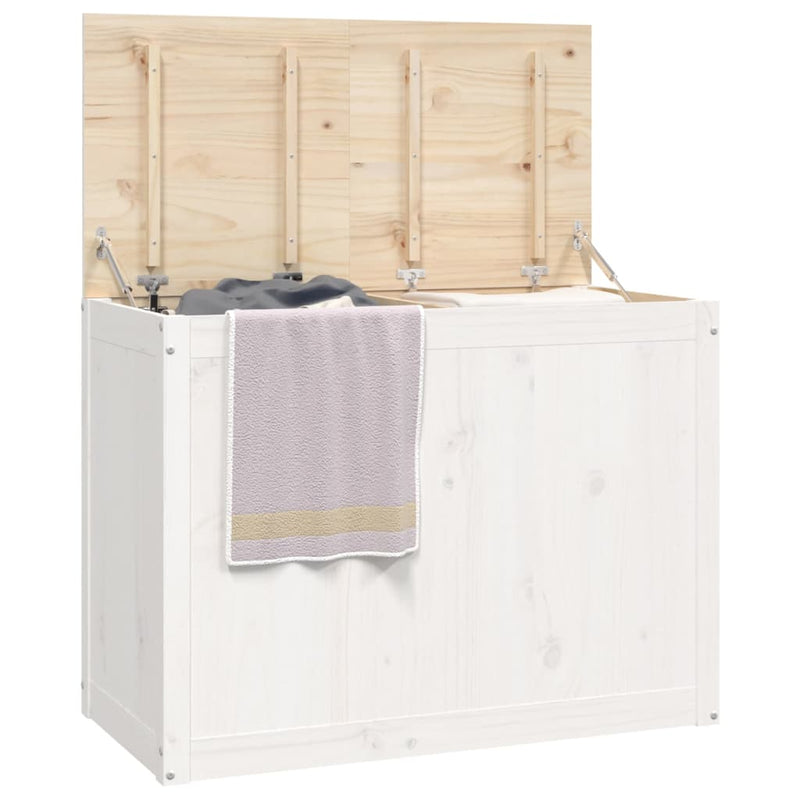 vidaXL Laundry Box 88.5x44x66 cm Solid Wood Pine