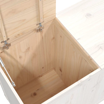 vidaXL Laundry Box 88.5x44x66 cm Solid Wood Pine