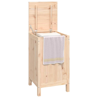 vidaXL Laundry Box 44x44x76 cm Solid Wood Pine