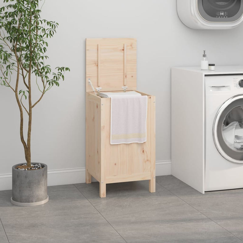 vidaXL Laundry Box 44x44x76 cm Solid Wood Pine