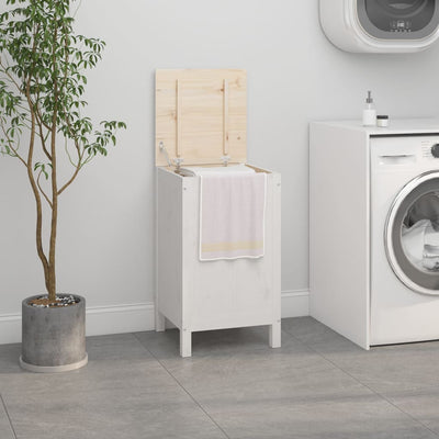vidaXL Laundry Box 44x44x76 cm Solid Wood Pine