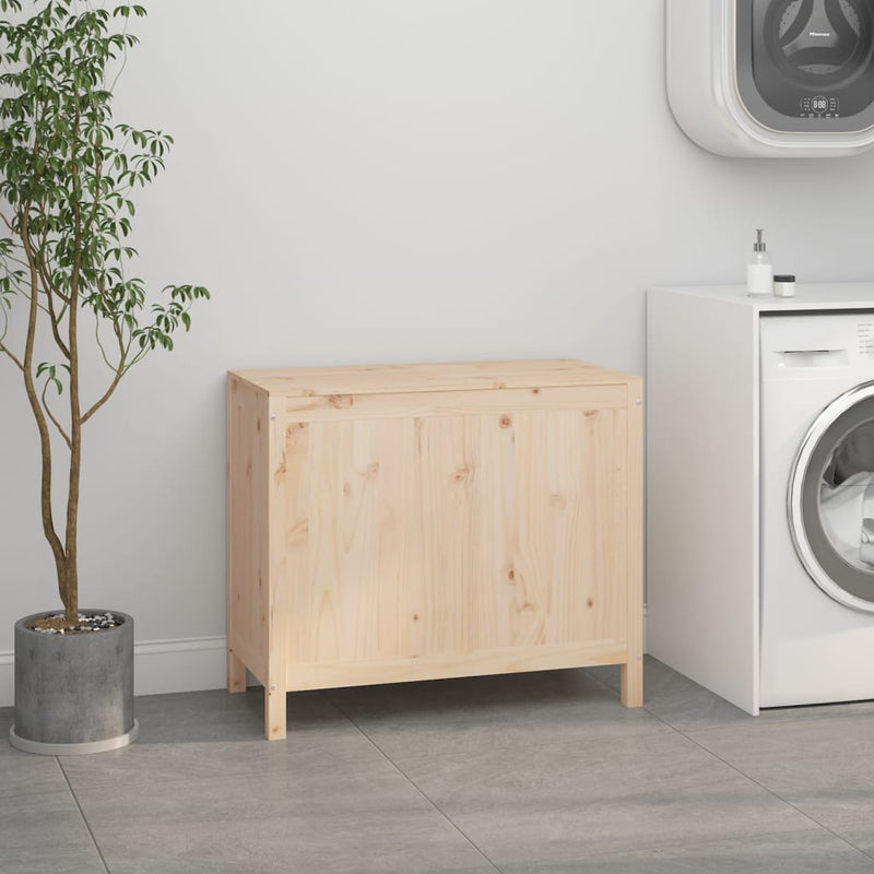 vidaXL Laundry Box 88.5x44x76 cm Solid Wood Pine