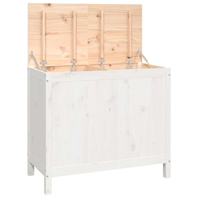 vidaXL Laundry Box 88.5x44x76 cm Solid Wood Pine