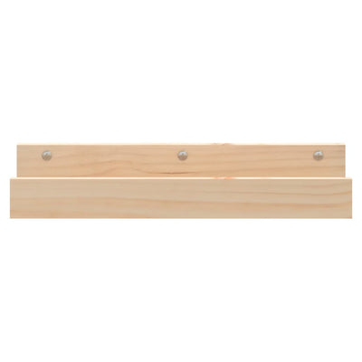 vidaXL Wall Shelves 2 pcs 110x12x9 cm Solid Wood Pine