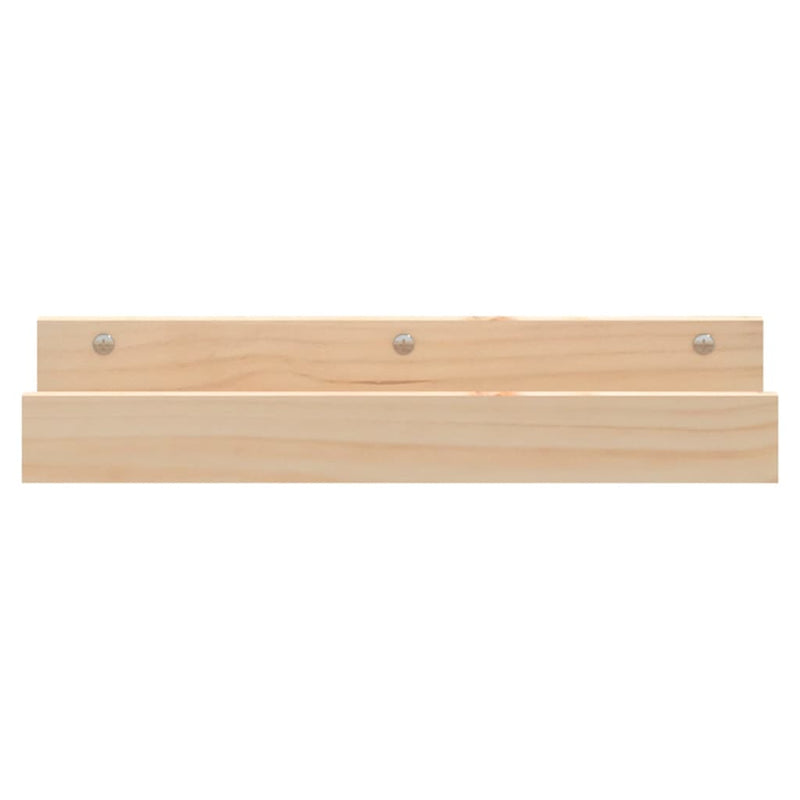 vidaXL Wall Shelves 2 pcs 110x12x9 cm Solid Wood Pine