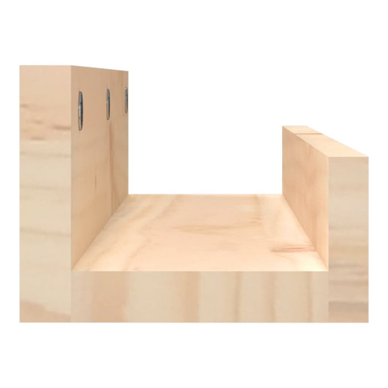 vidaXL Wall Shelves 2 pcs 110x12x9 cm Solid Wood Pine