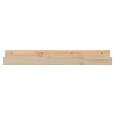 vidaXL Wall Shelves 2 pcs 110x12x9 cm Solid Wood Pine