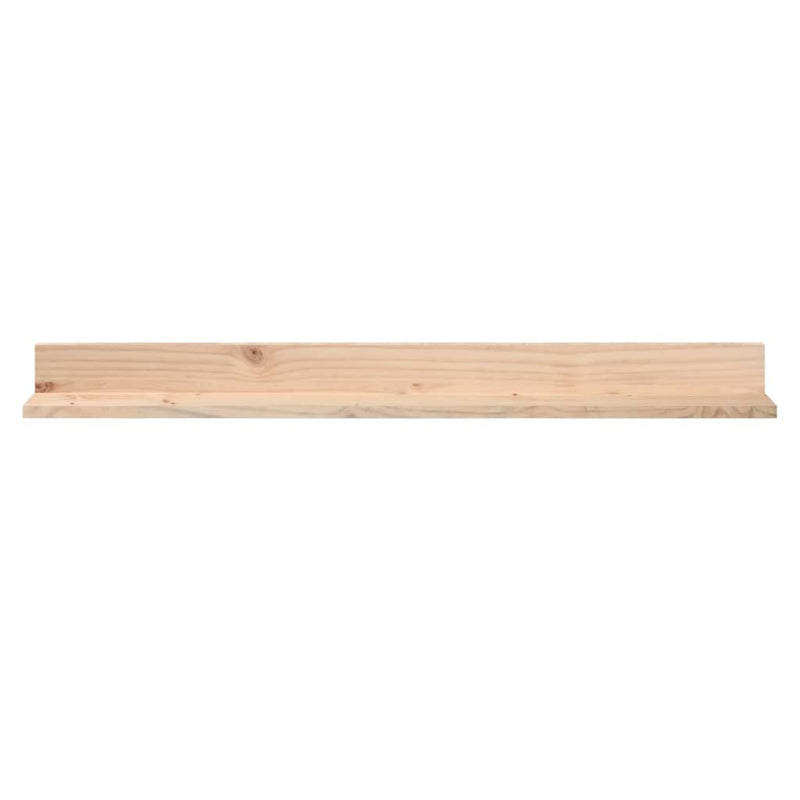 vidaXL Wall Shelves 2 pcs 110x12x9 cm Solid Wood Pine