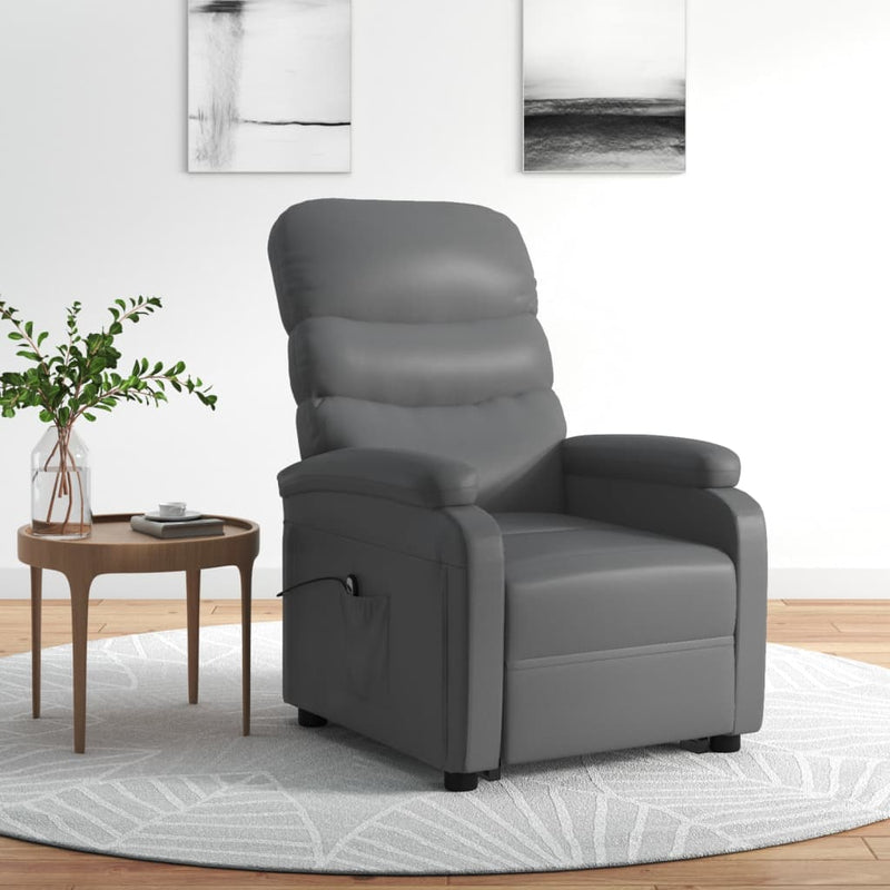 vidaXL Stand up Chair Black Faux Leather