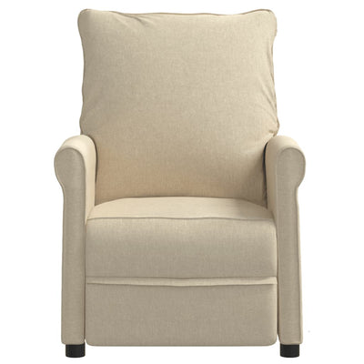 vidaXL Stand up Recliner Chair Cream Fabric