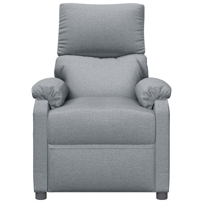 vidaXL Stand up Massage Chair Light Grey Fabric