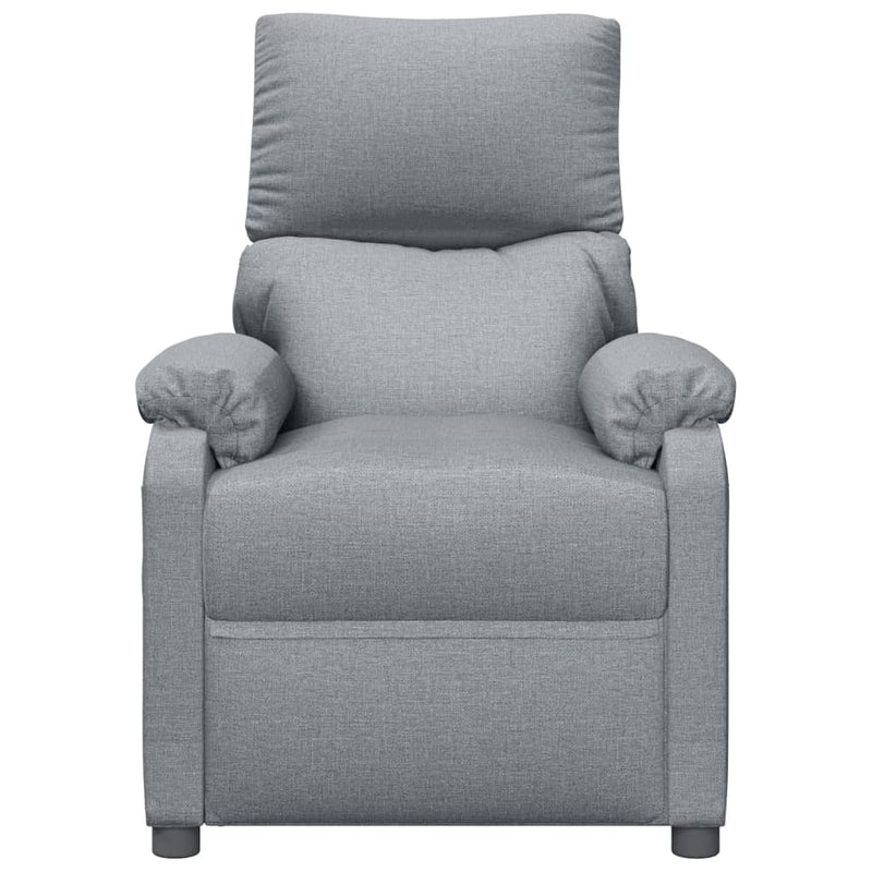 vidaXL Stand up Massage Chair Light Grey Fabric
