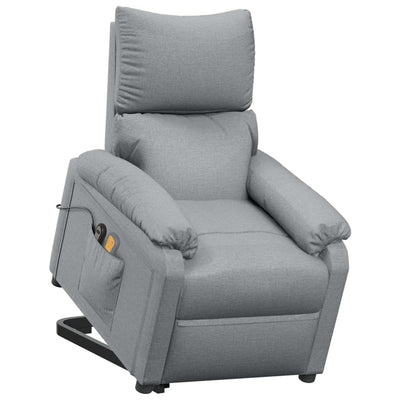 vidaXL Stand up Massage Chair Light Grey Fabric