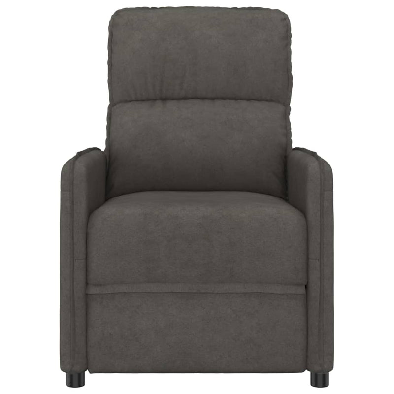 vidaXL Stand up Massage Chair Dark Grey Microfiber Fabric