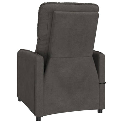 vidaXL Stand up Massage Chair Dark Grey Microfiber Fabric