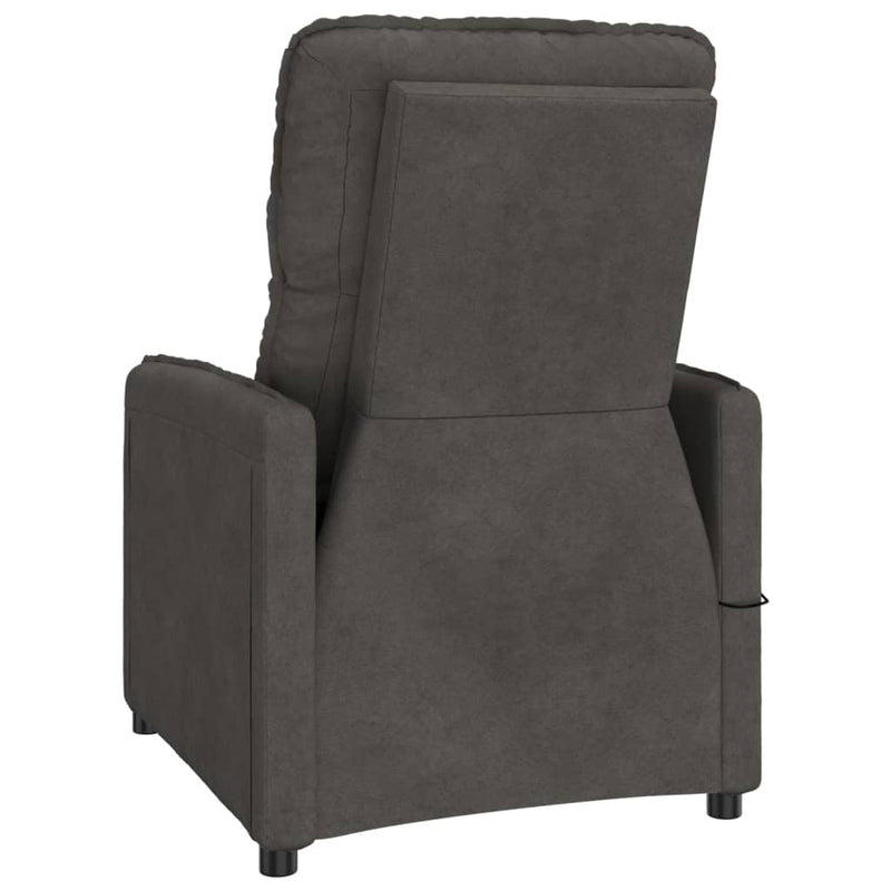 vidaXL Stand up Massage Chair Dark Grey Microfiber Fabric