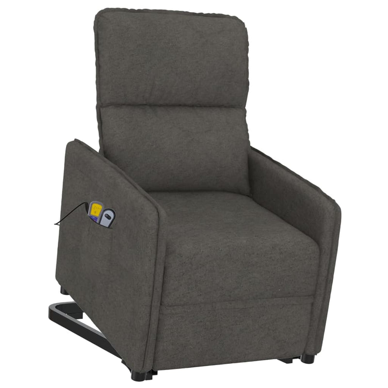 vidaXL Stand up Massage Chair Dark Grey Microfiber Fabric
